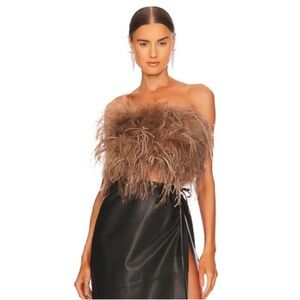 New!‎ LaMarque Zaina Ostrich Feather Bustier
Top Sz Large $275